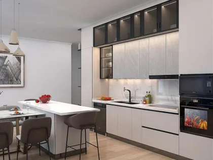 Modern Open-Plan Kitchen & Dining — Sleek Minimalism Meets Functional Elegance