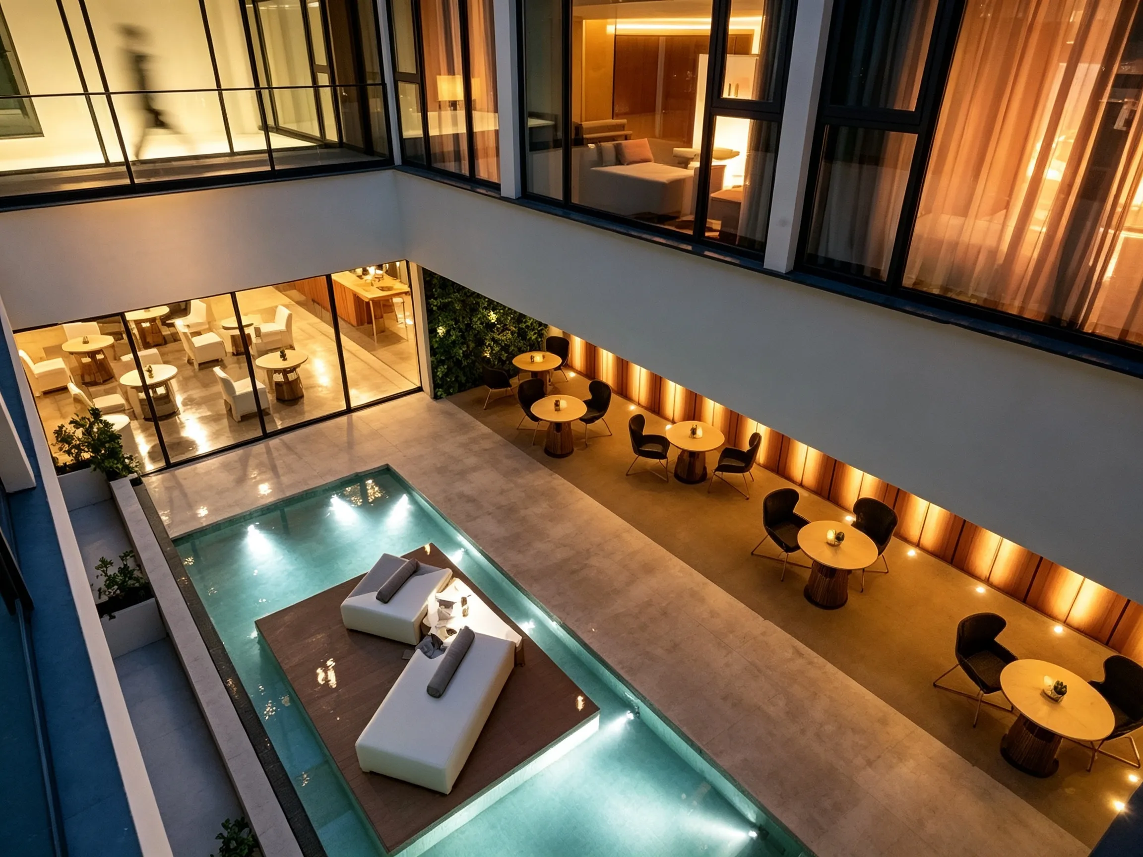 Warm Wood Tone Boutique Resort Hotel Guest Room & Lobby Lounge Furnishing Project Reference Scheme