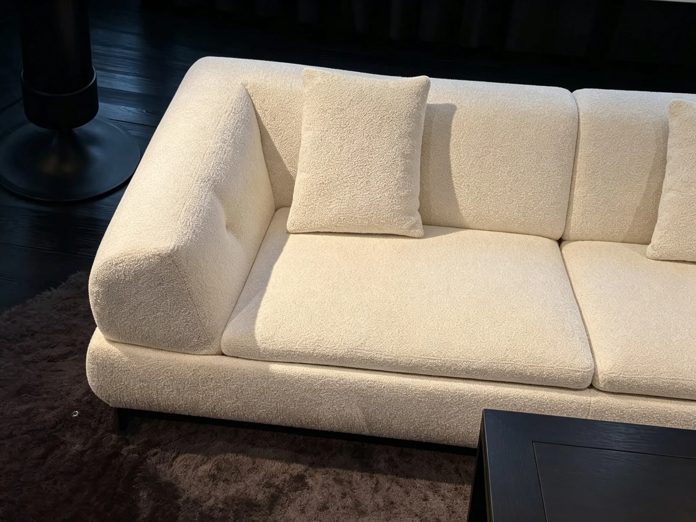 Large L Shape Bouclé Modular Sectional Sofa | Villa Loose Furniture