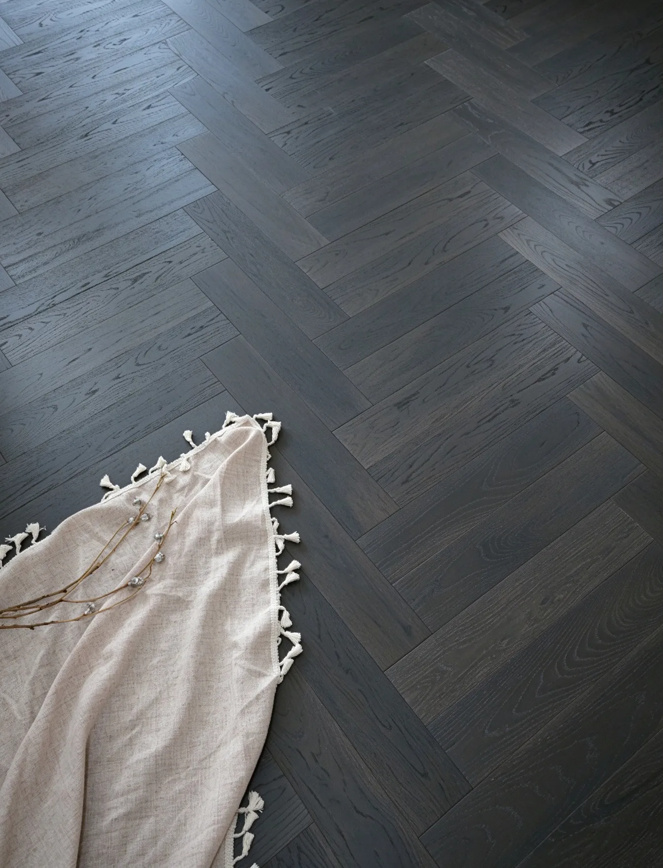 Dark European Oak Herringbone Engineered Flooring