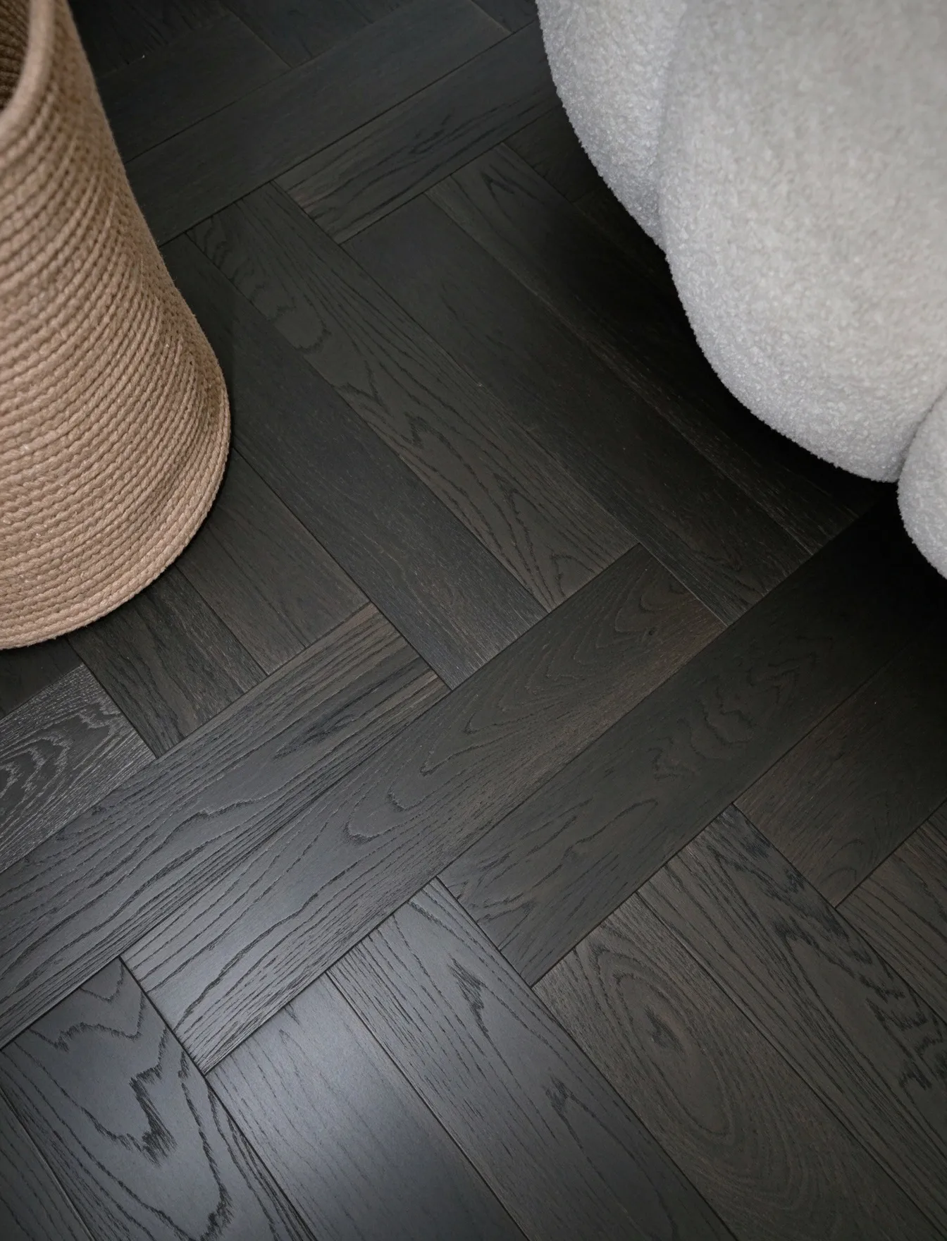 Dark European Oak Herringbone Engineered Flooring