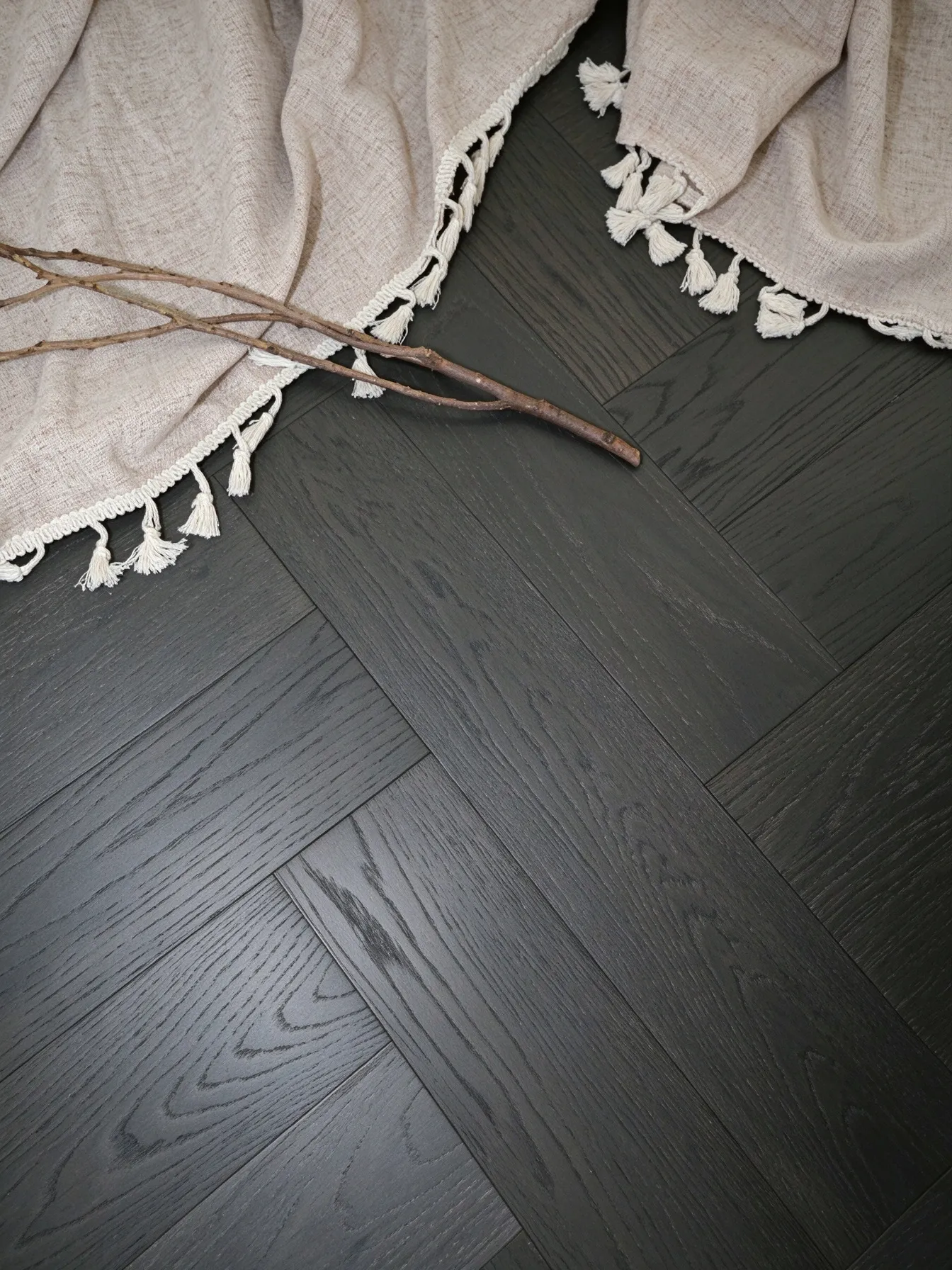 Dark European Oak Herringbone Engineered Flooring