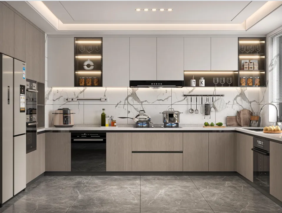 Handleless Minimalist Kitchen Cabinets | Custom Simple Style Cabinetry