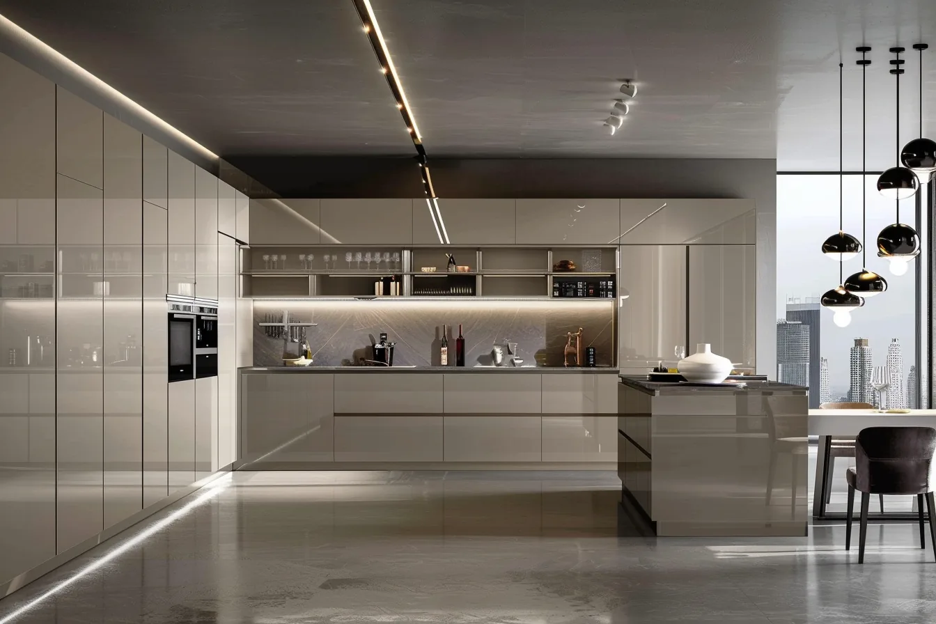 Metallic Acrylic Cabinets