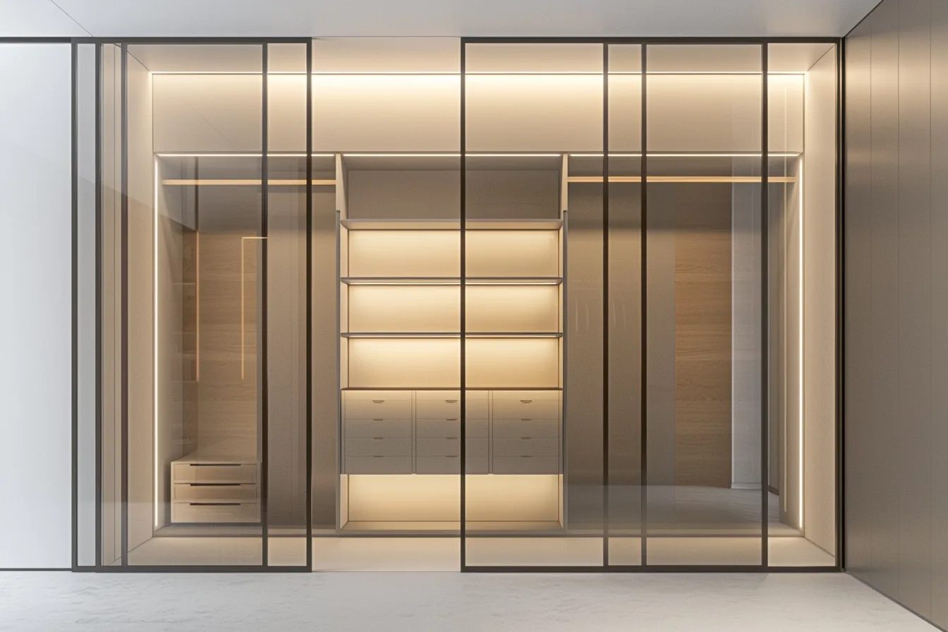 Glass Paneled Wardrobes