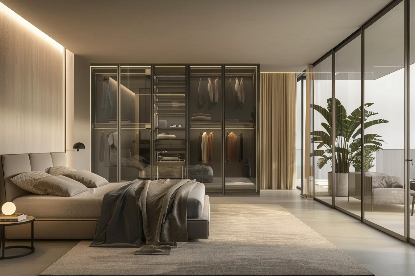 Glass Corner Wardrobes