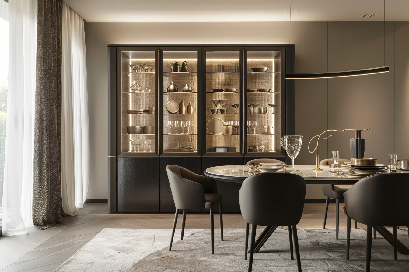Glass Front Dining Cabinets