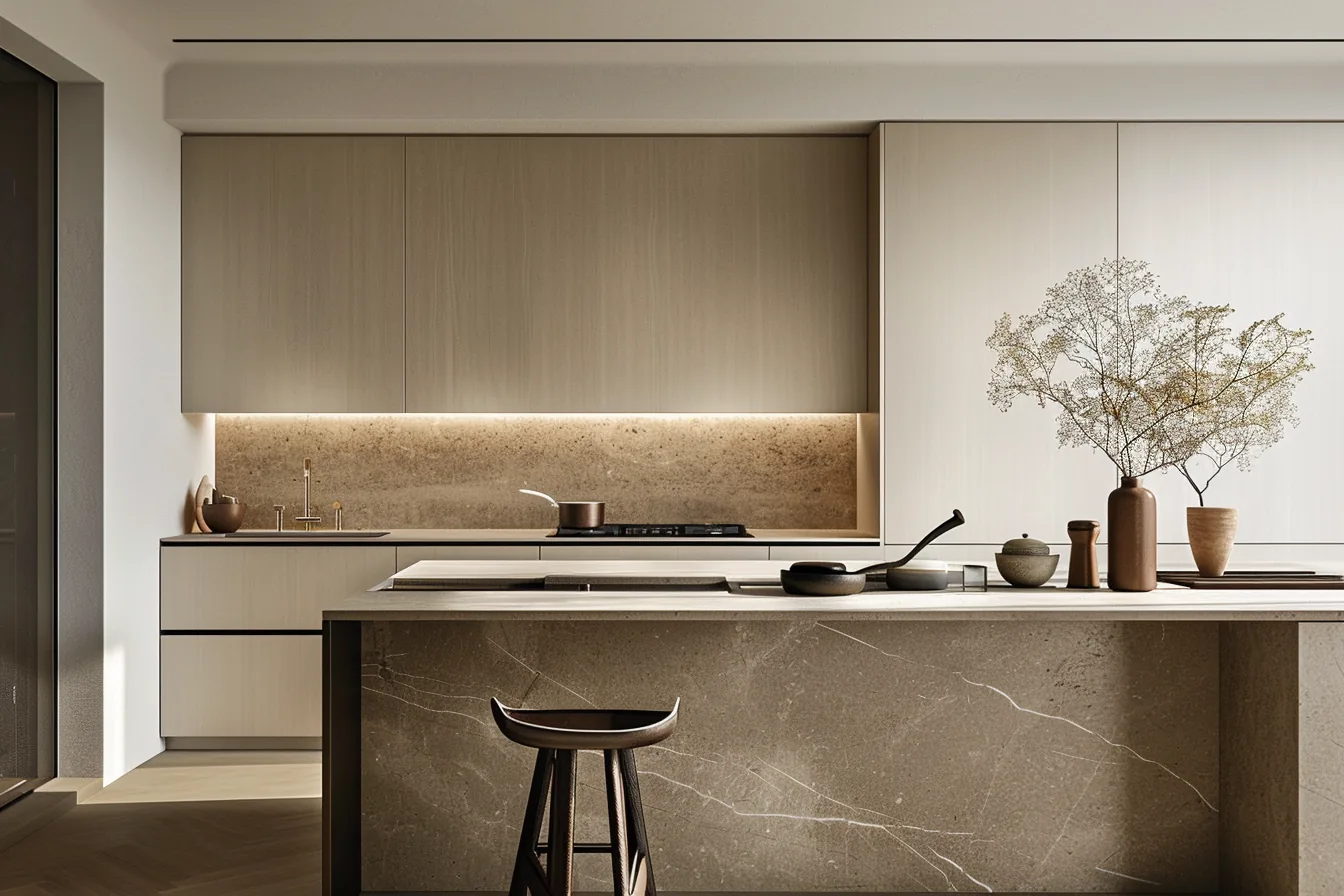 Textured Lacquer Cabinets
