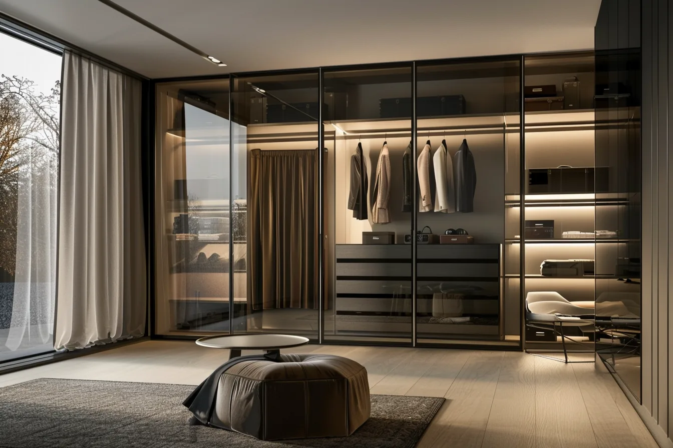 Glass & Lacquer Combination Wardrobes