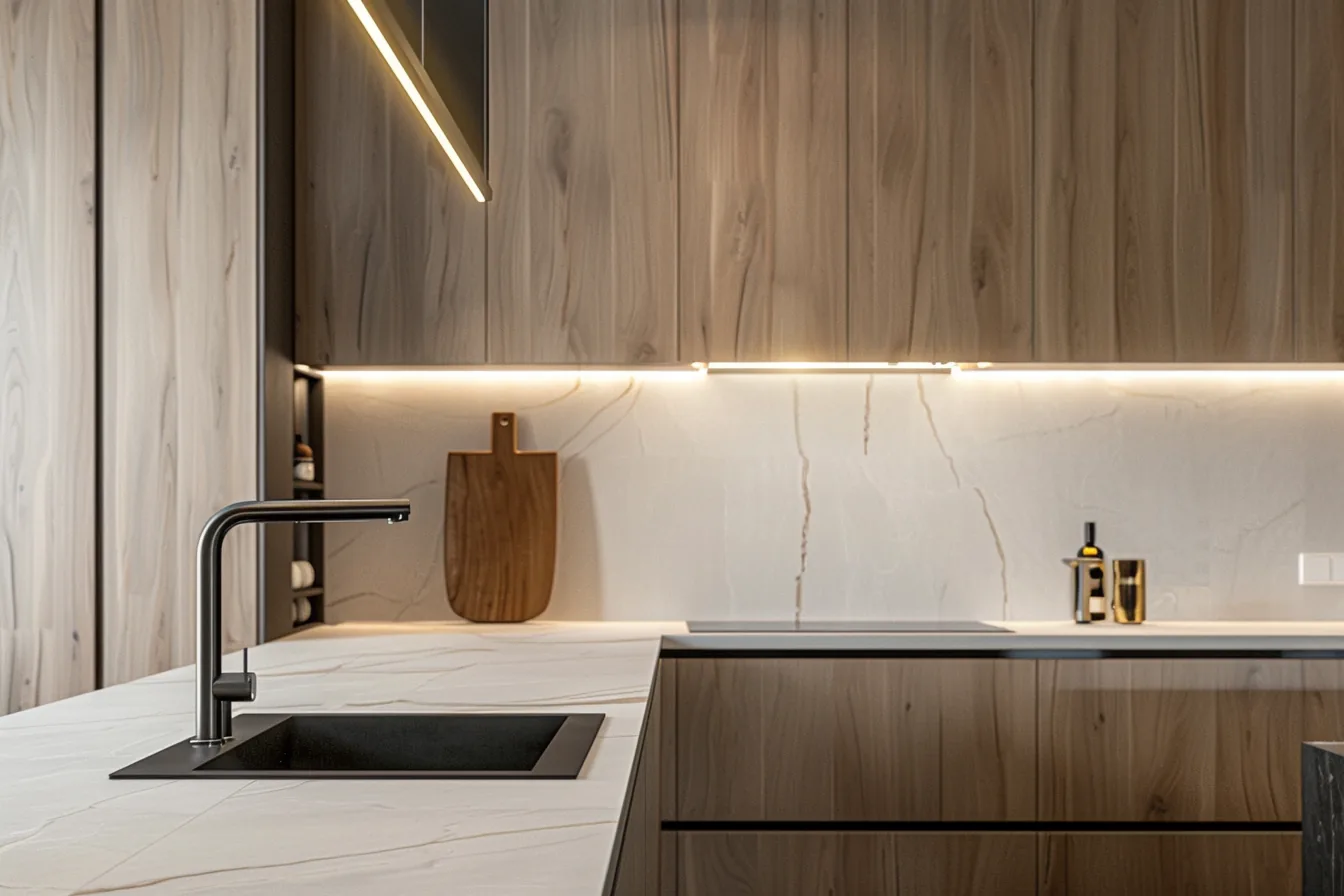 Wood Grain Melamine Cabinets
