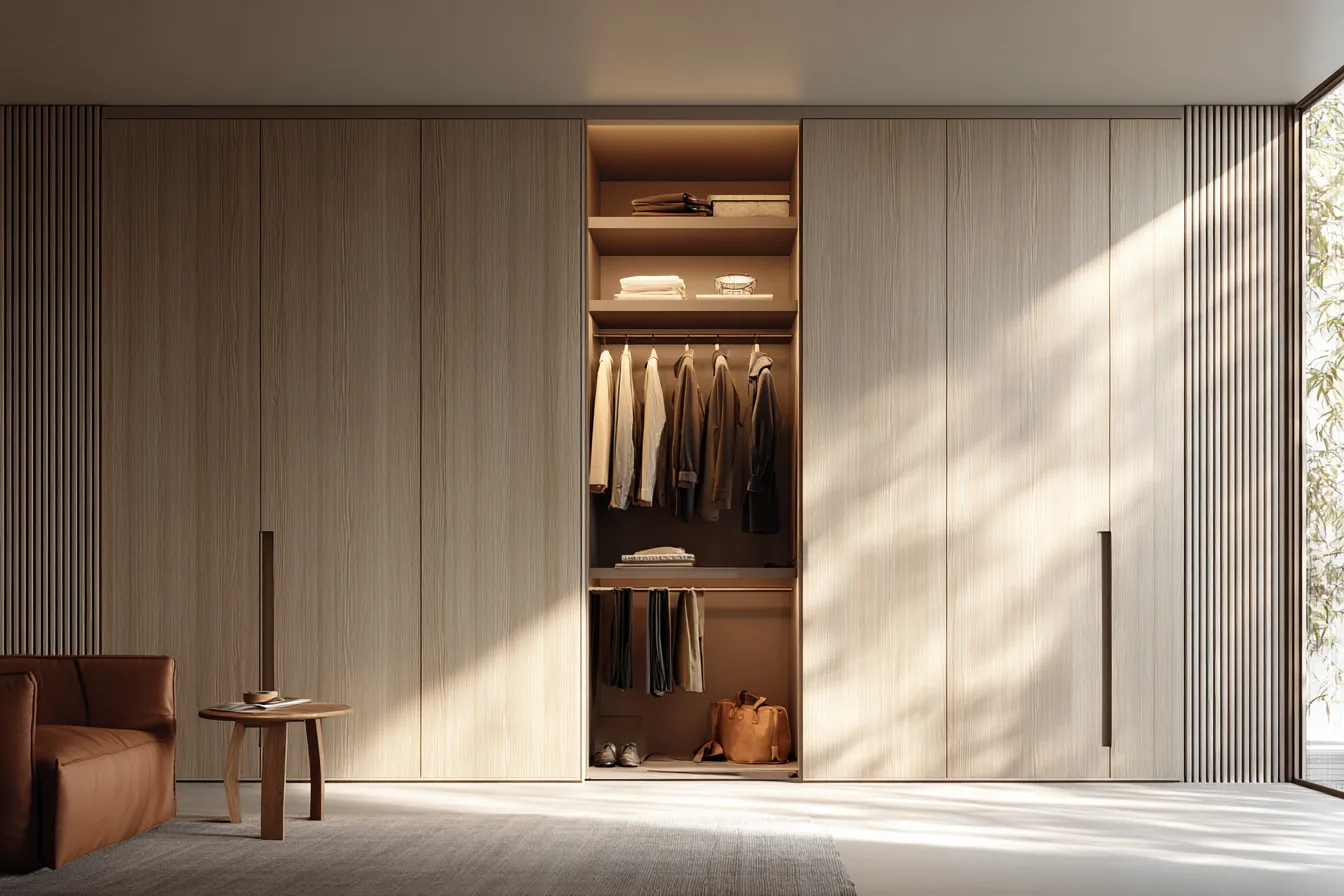 Wood Grain Melamine Wardrobes