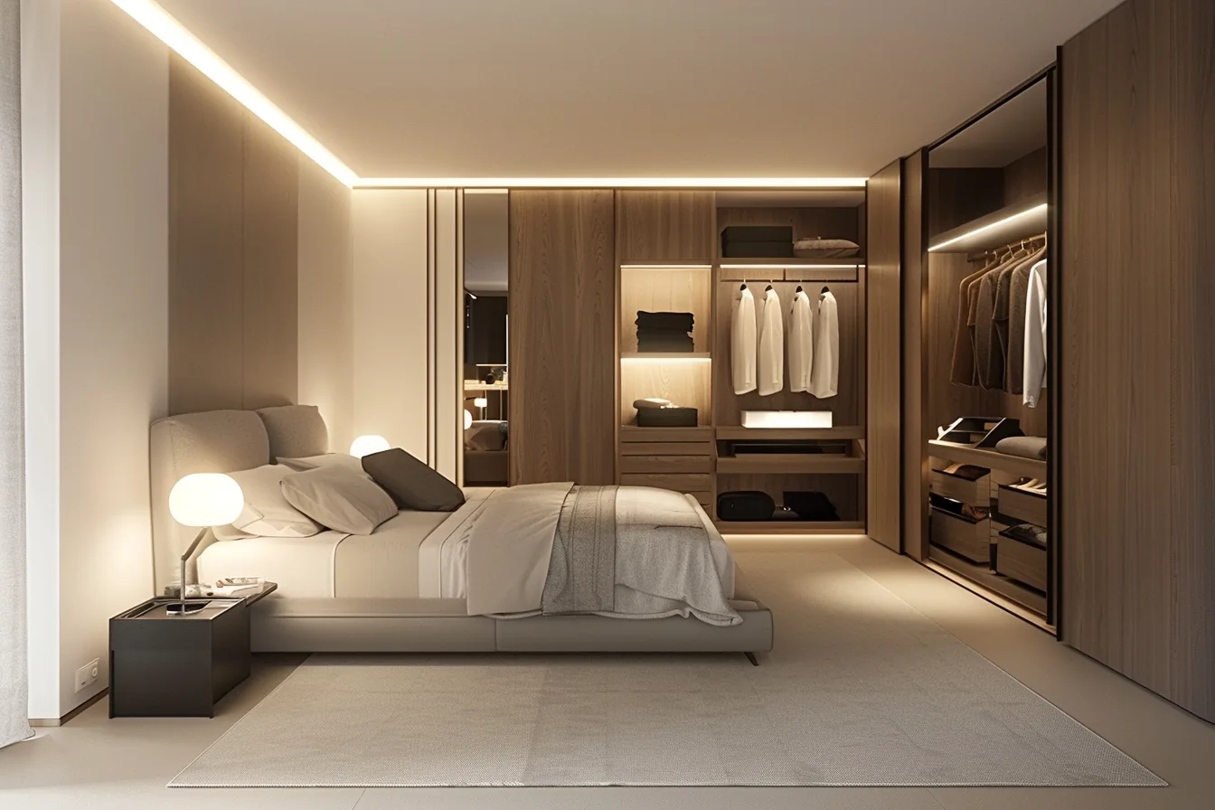 Wall Mounted Open Wardrobes