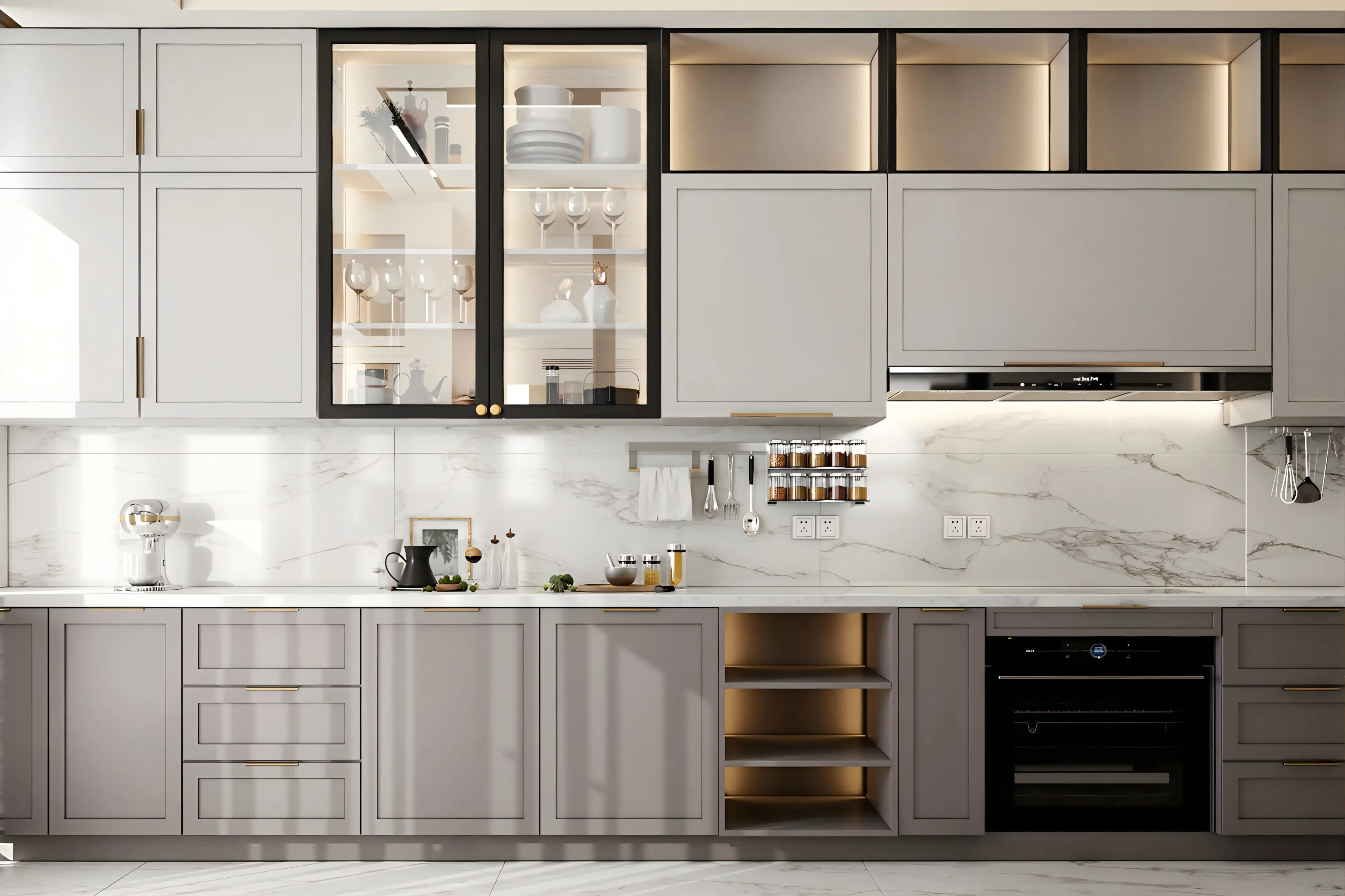 Glass Front Pvc Cabinet