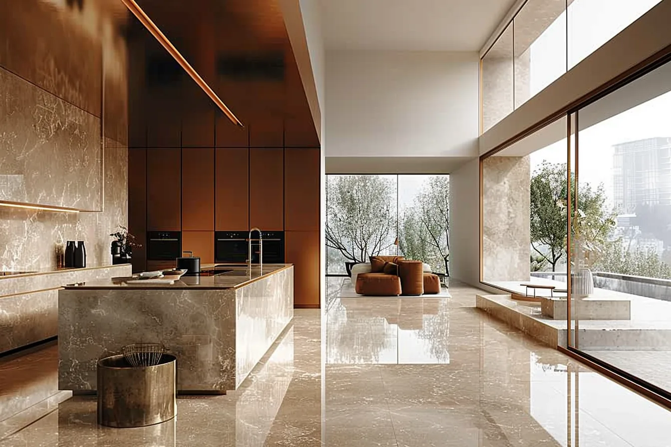 High Gloss Wood Veneer Cabinets