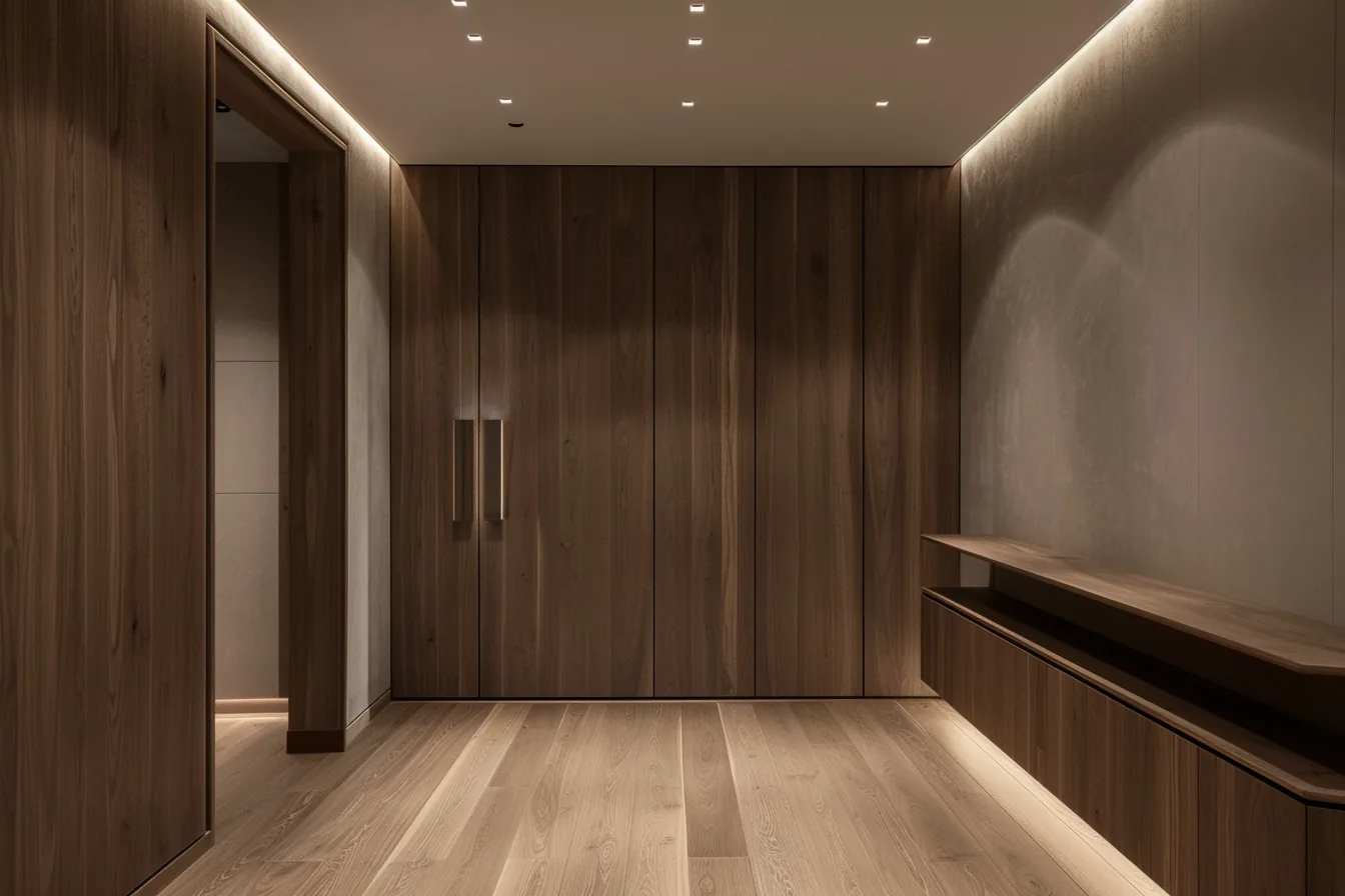 Matte Finish Veneer Wardrobes