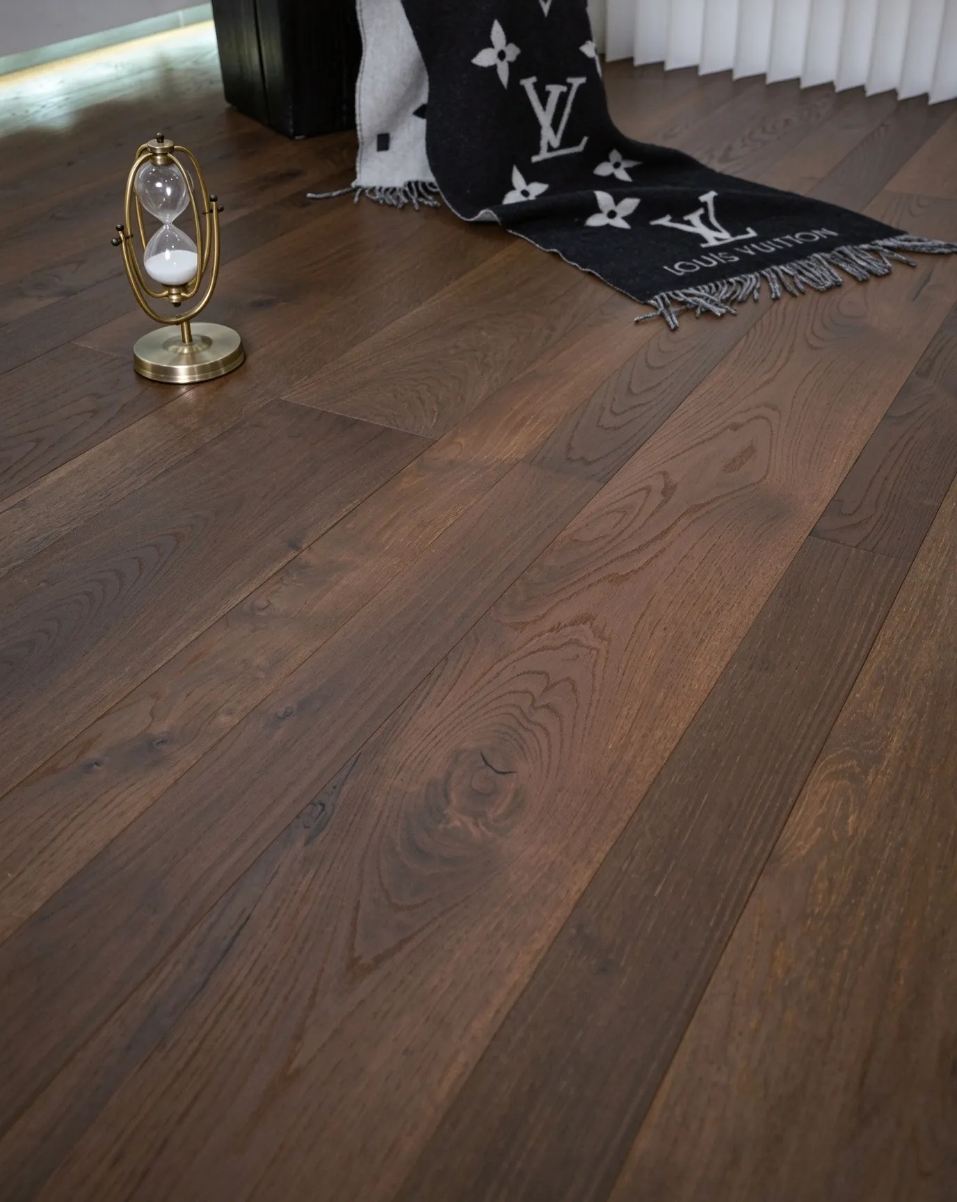 Dark Brown European Oak Engineered Wood Flooring