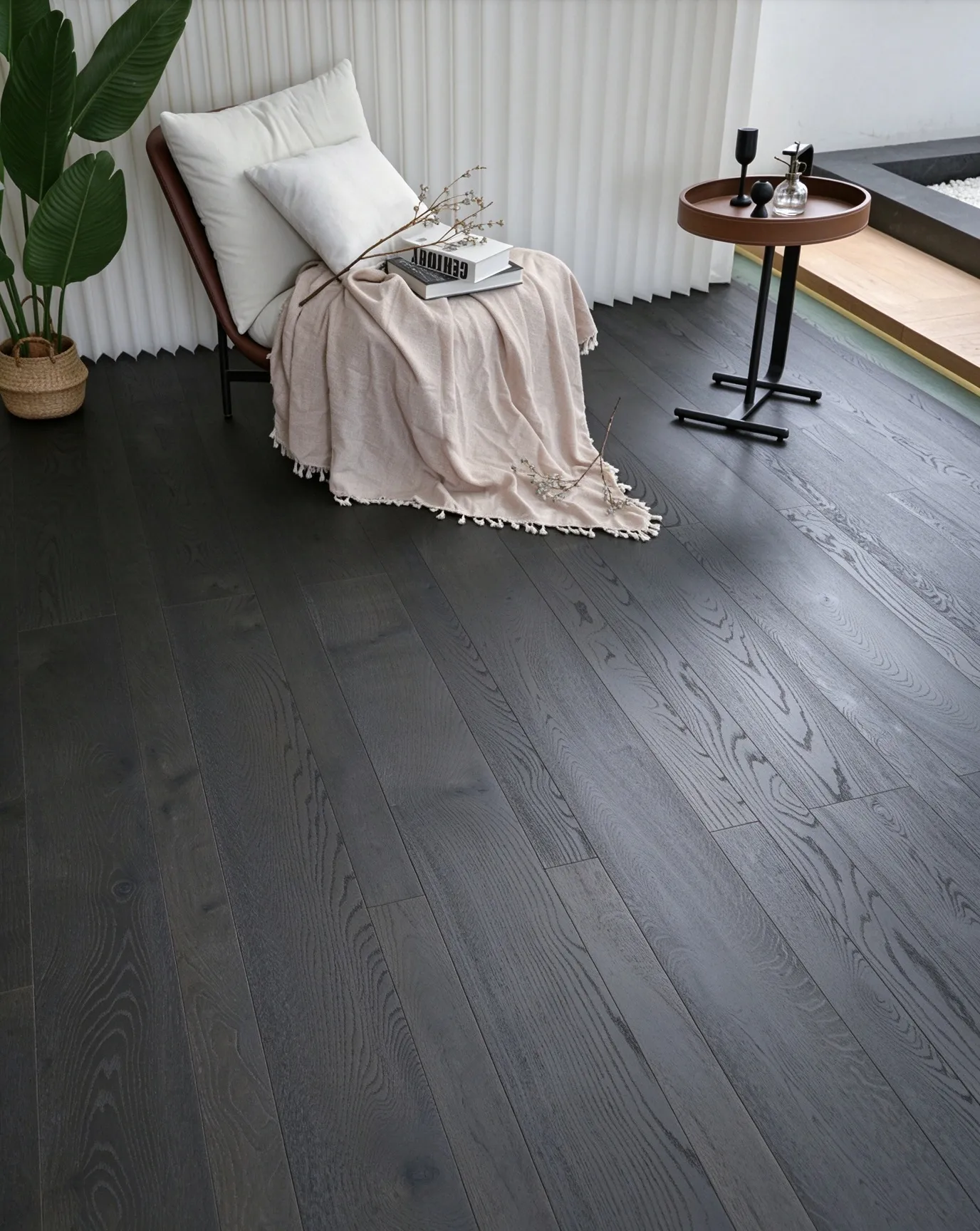 Charcoal European Oak Engineered Wood Flooring