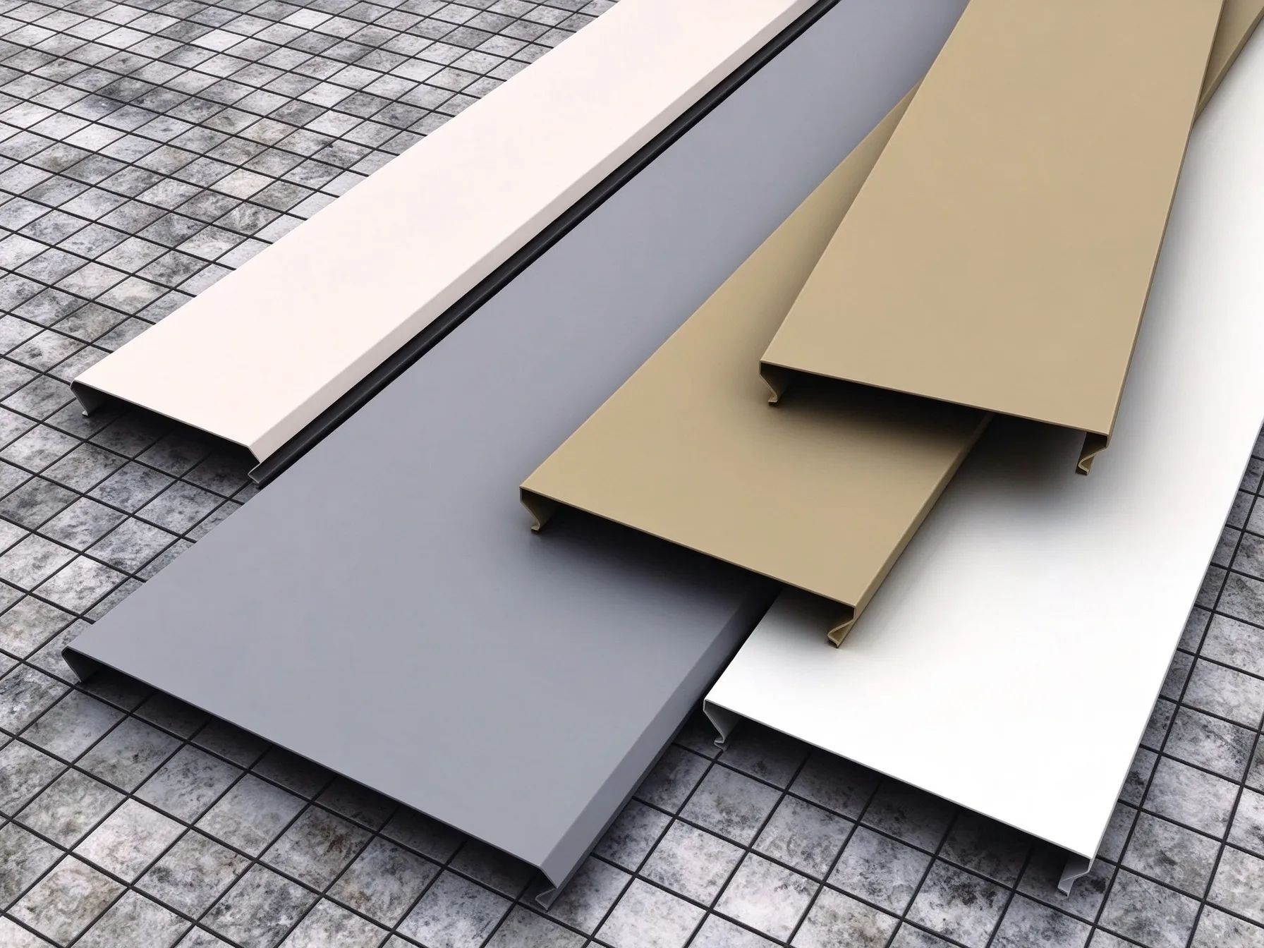 Linear C-shape Aluminum Strip Ceiling / Aluminum Linear Ceiling Panel