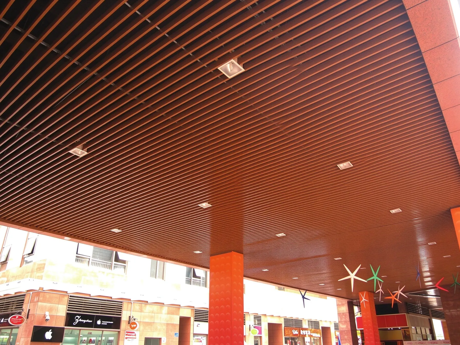 Aluminum U Baffle Ceiling / Aluminum Strip Ceiling
