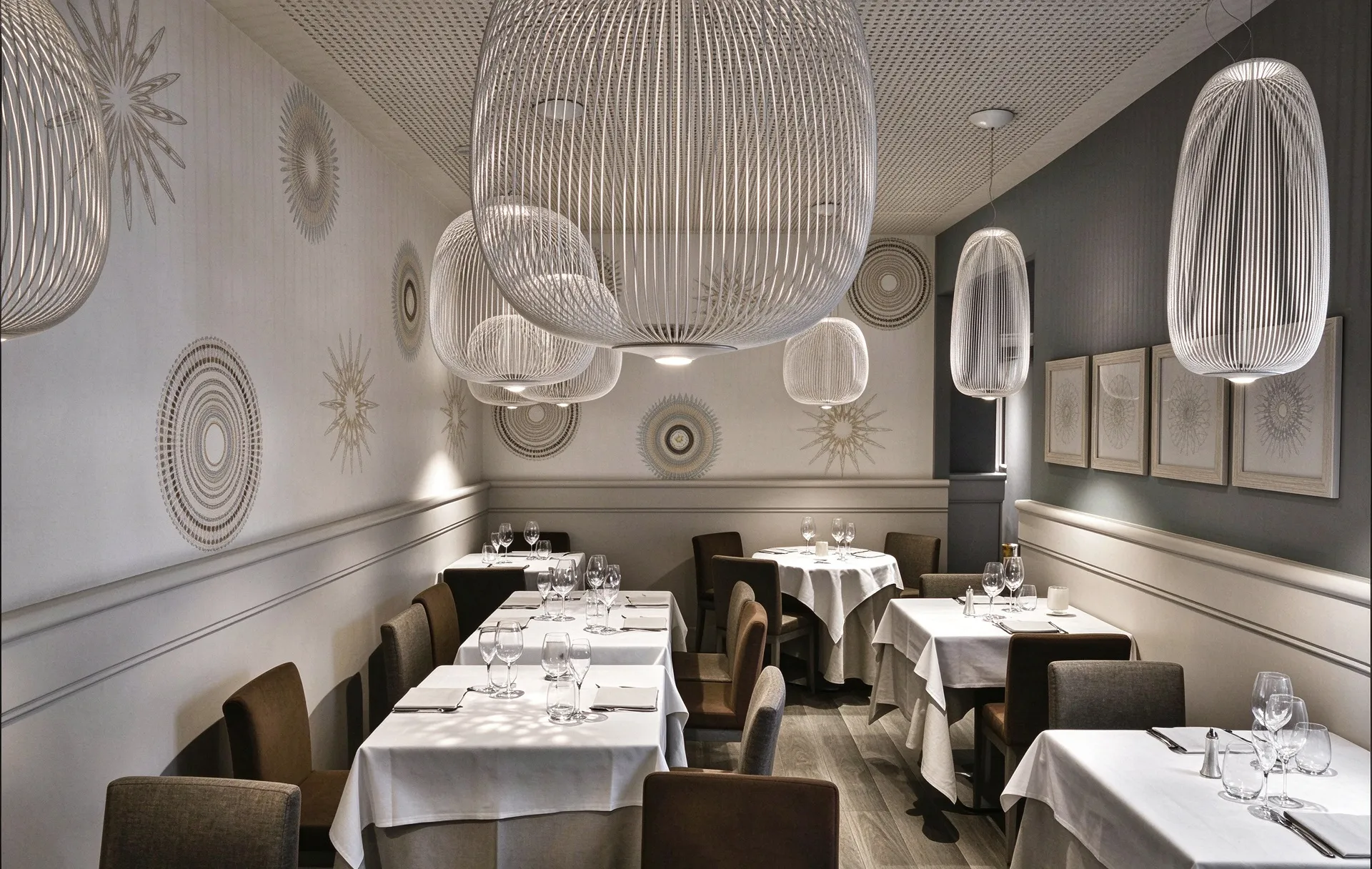 Modern Woven Mesh Pendant Light, Creative Geometric Shade Hanging Lamp for Restaurant & Living Room