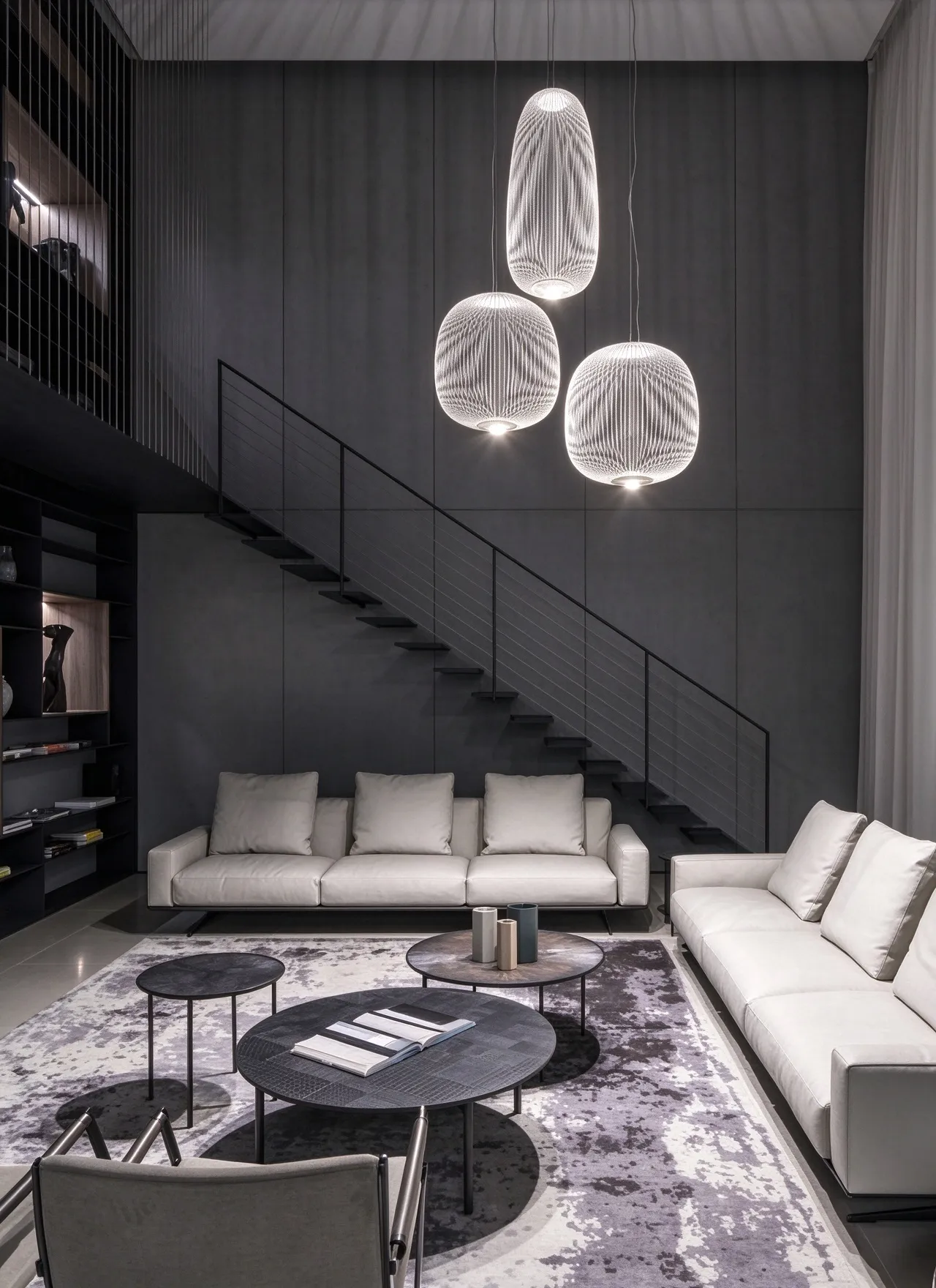 Modern Woven Mesh Pendant Light, Creative Geometric Shade Hanging Lamp for Restaurant & Living Room