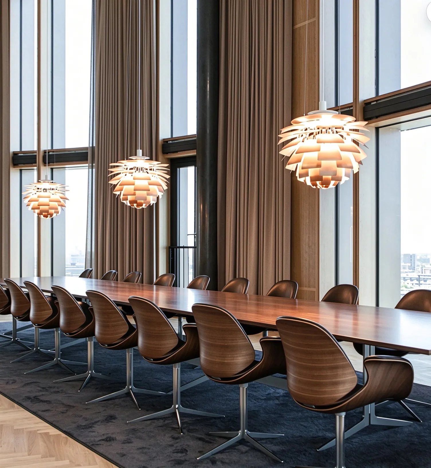 Modern Pinecone Petal Pendant Light, Multi-Layer Metal Chandelier for Dining Room & Hotel Lobby