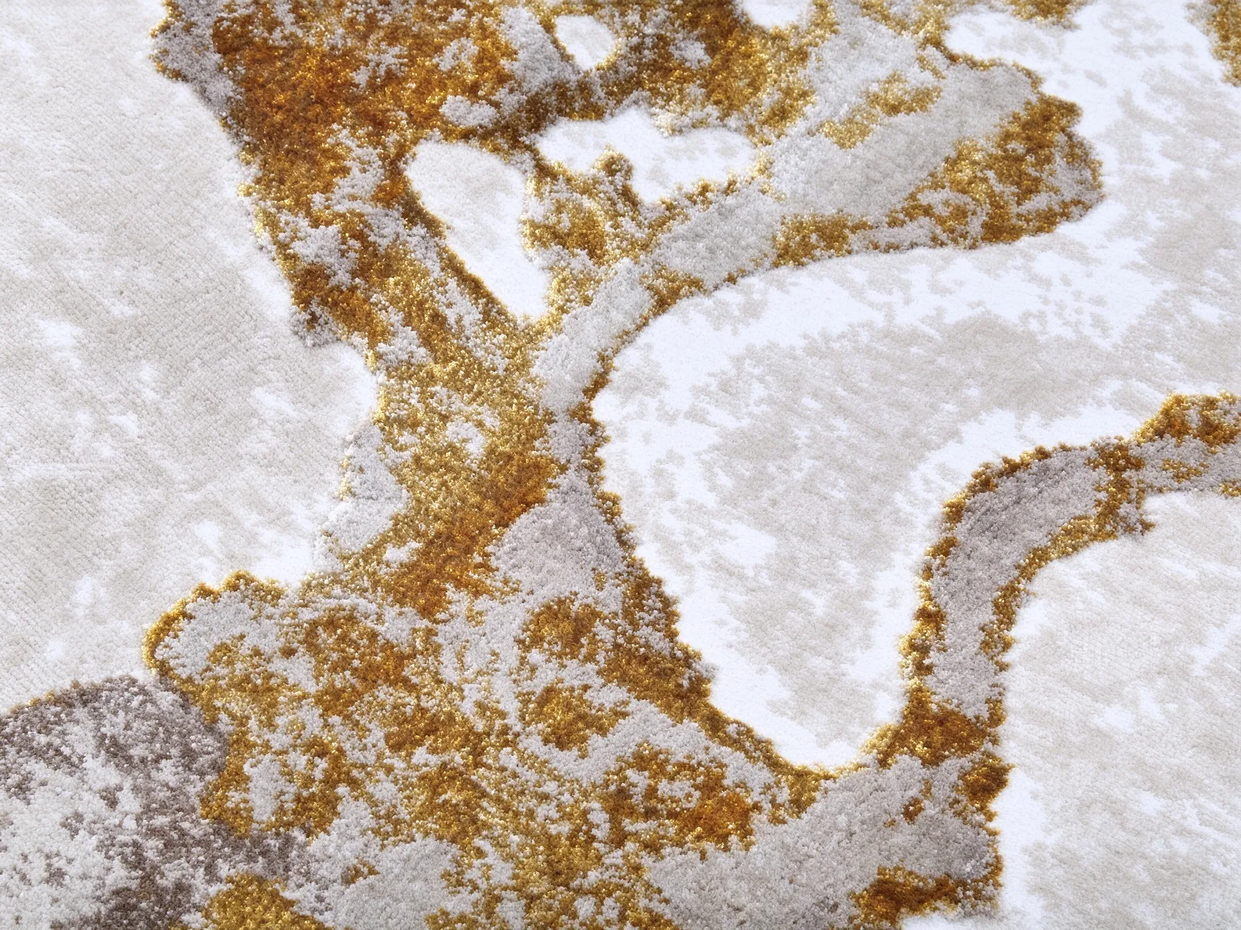 Modern Luxury Abstract Polyester Shiny Silk Area Rug