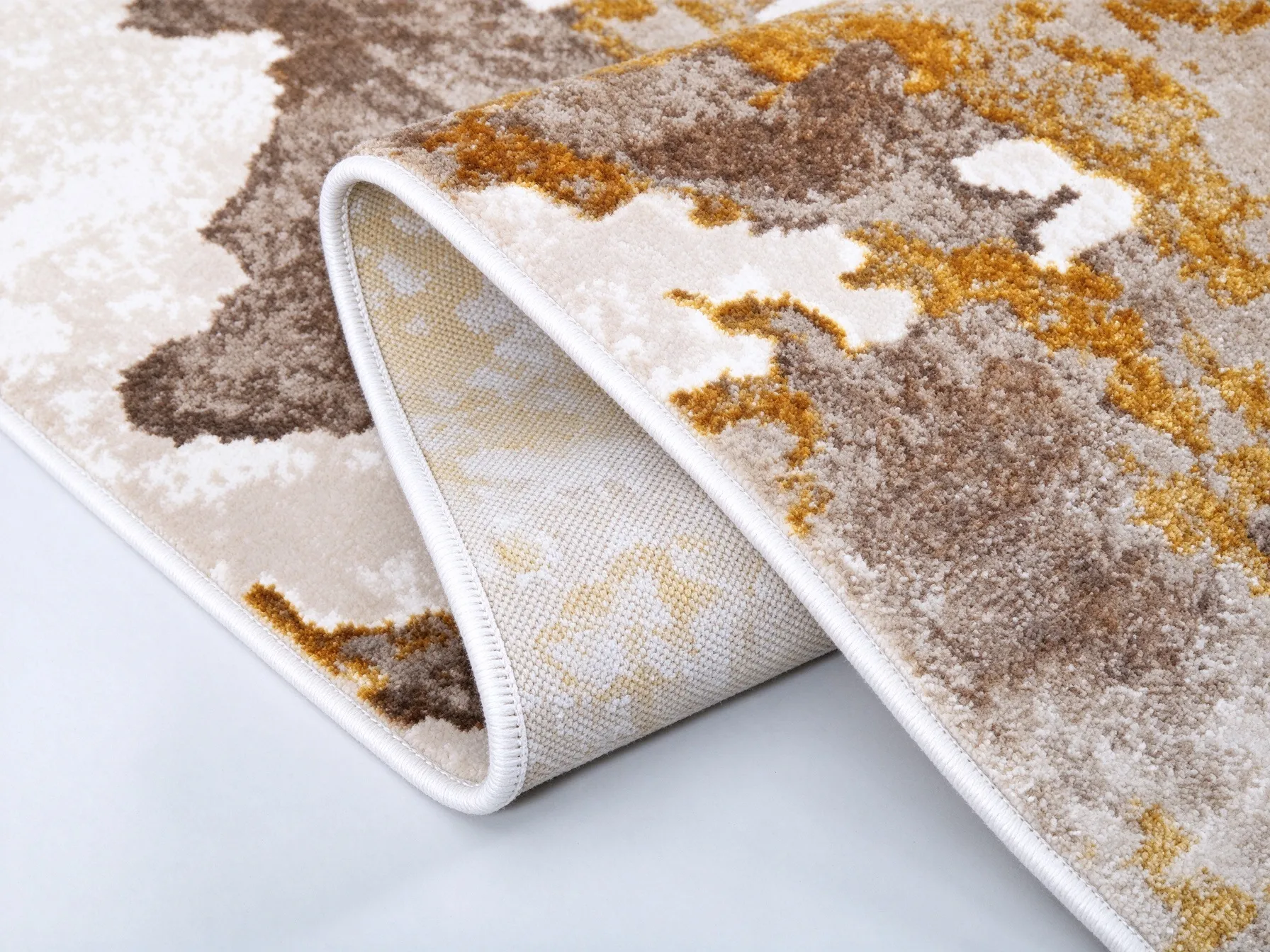 Modern Luxury Abstract Polyester Shiny Silk Area Rug