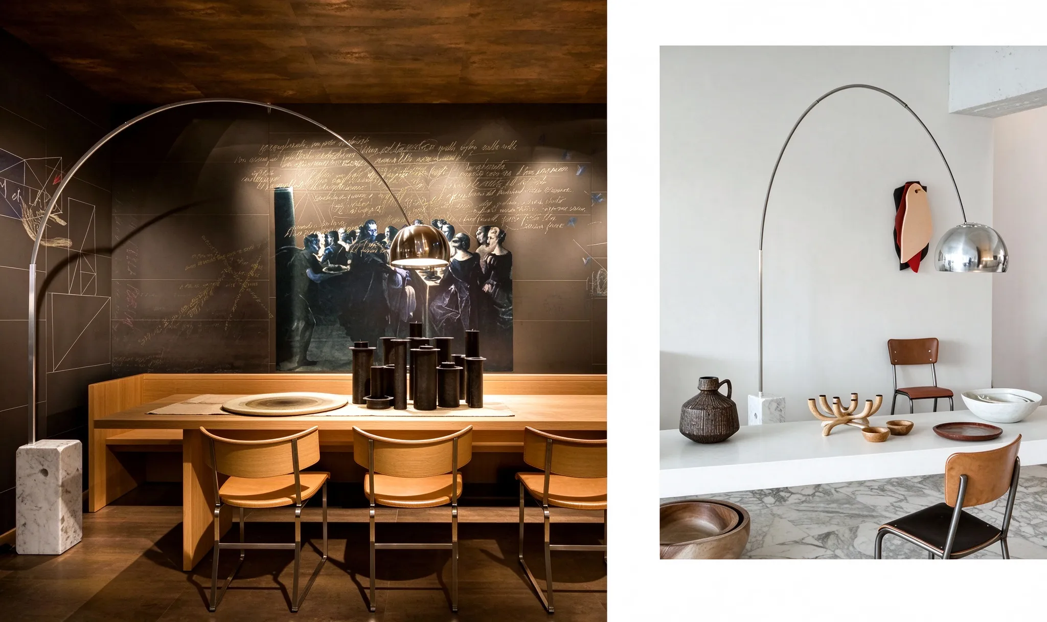 Modern Semicircle Arc Floor Lamp, Silver Dome Standing Lamp for Living Room & Dining Room