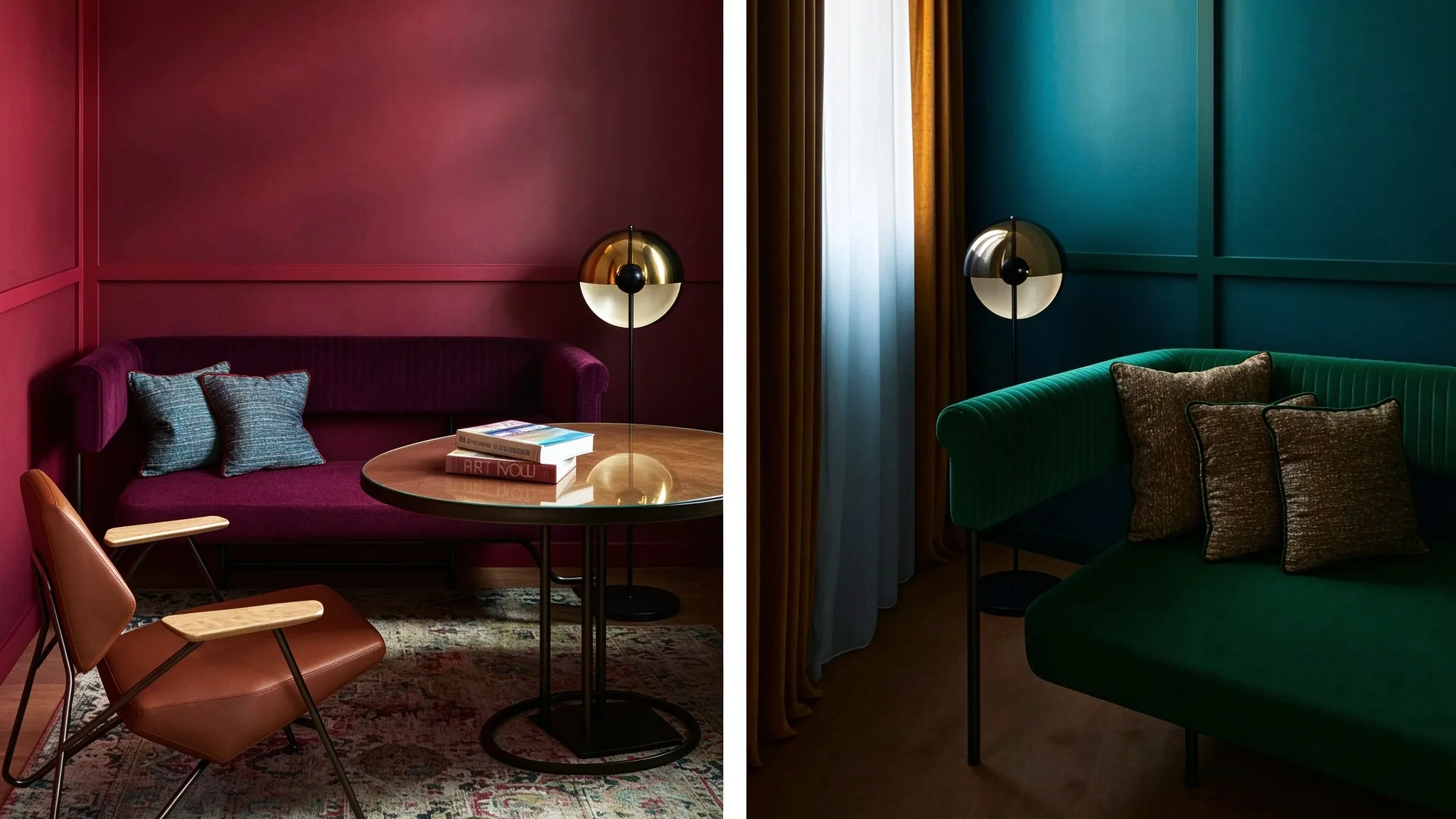 Modern Globe Floor Lamp, Gold Reflective Standing Lamp for Living Room & Hotel Room