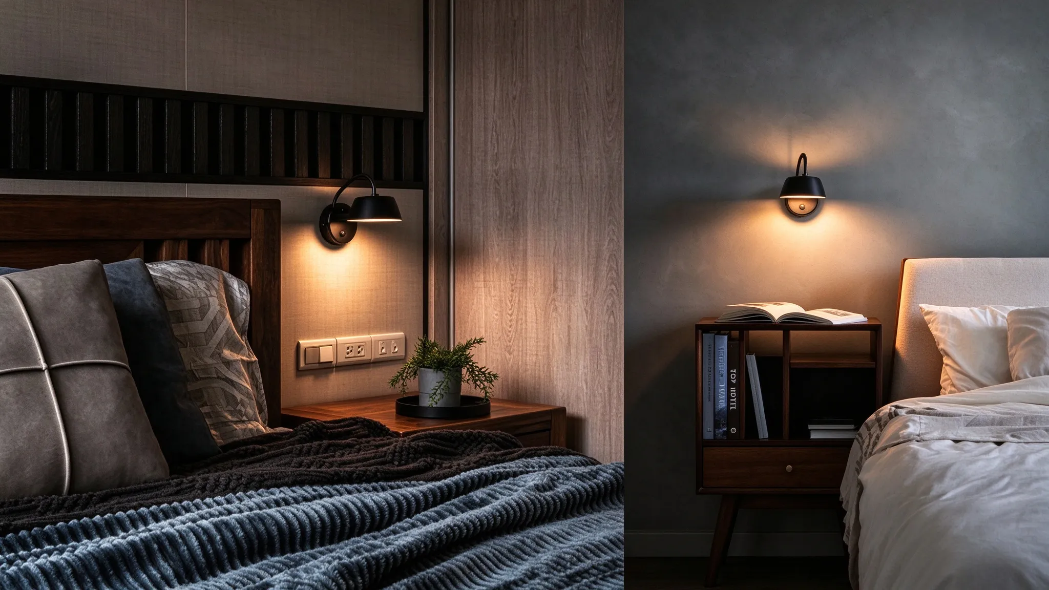 Modern Dome Wall Lamp, Minimalist Curved Sconce for Bedroom & Living Room
