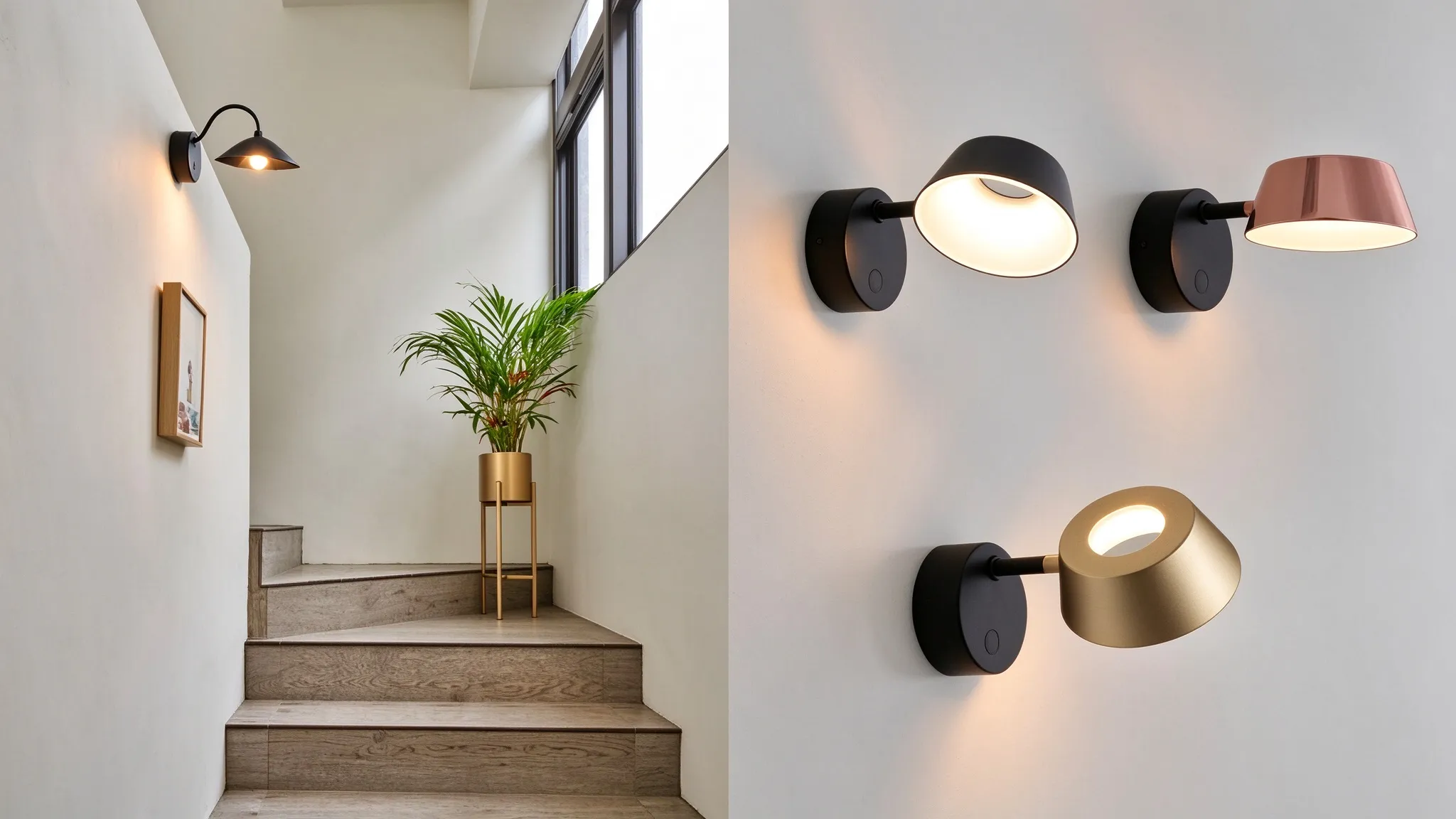 Modern Dome Wall Lamp, Minimalist Curved Sconce for Bedroom & Living Room