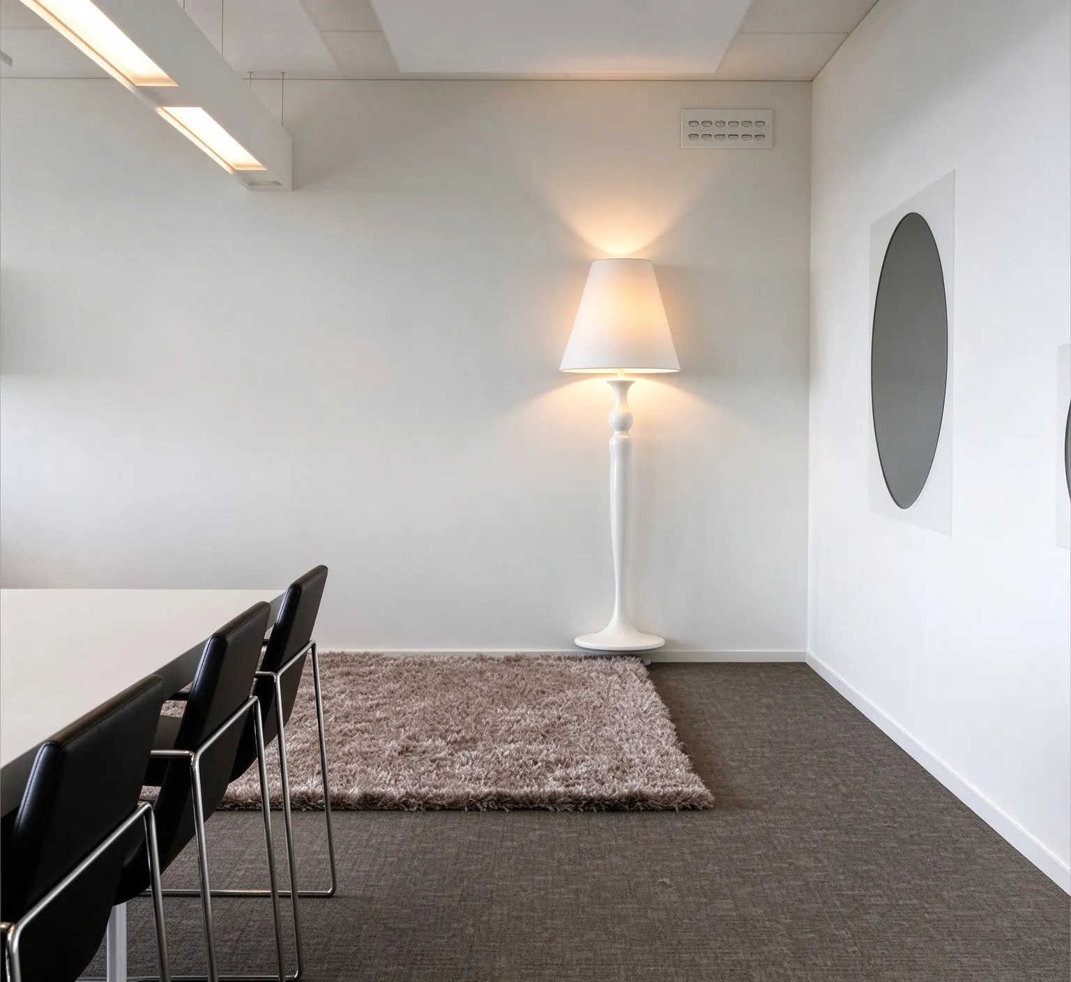 Modern Sculptural White Wall Lamp, Minimalist Cone Sconce for Living Room & Bathroom