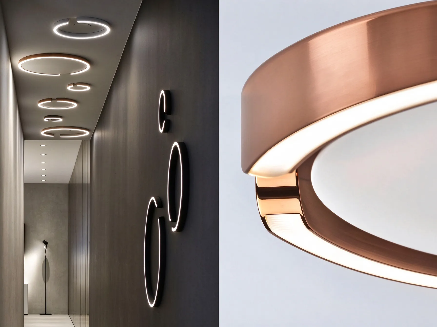 Modern Ring Ceiling Light, Minimalist LED Flush Mount for Living Room & Bedroom