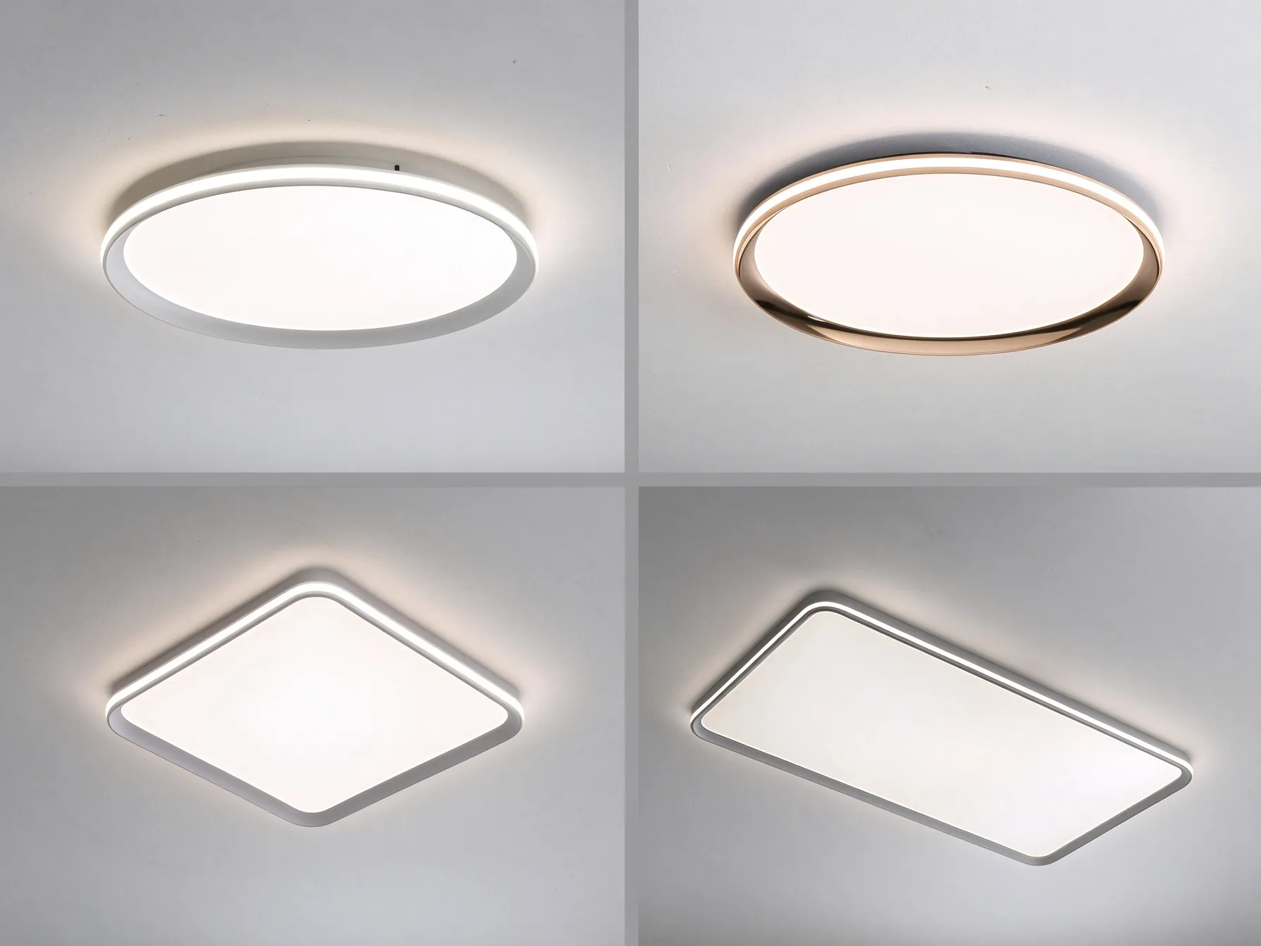 Modern Ultra-Flush LED Ceiling Light, Minimalist Round & Square Fixture for Bedroom & Living Room