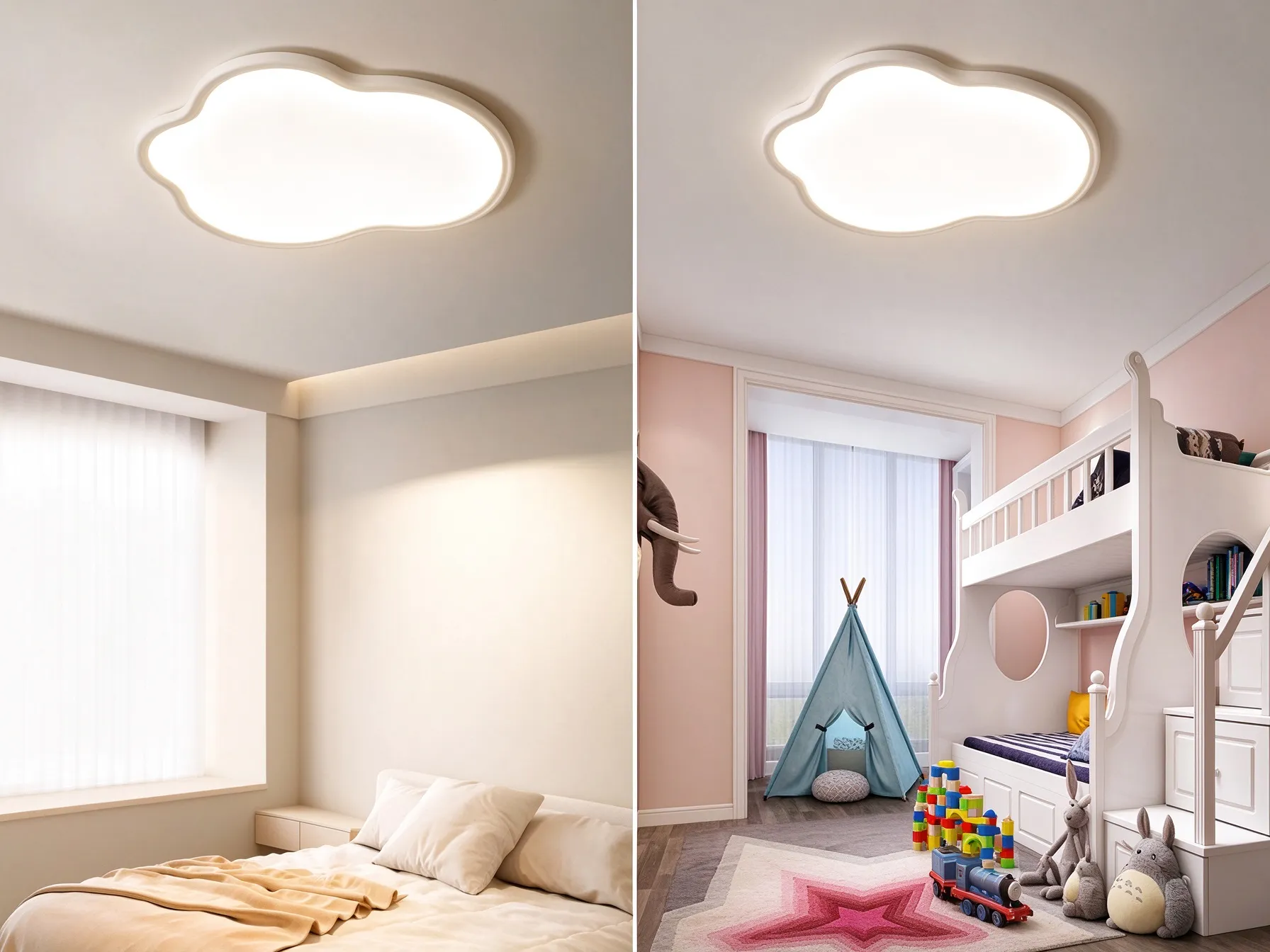 Modern Ultra-Flush LED Ceiling Light, Minimalist Round & Square Fixture for Bedroom & Living Room