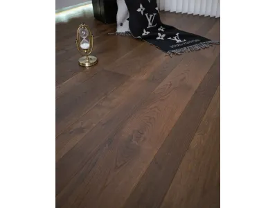 Dark Brown European Oak Engineered Wood Flooring