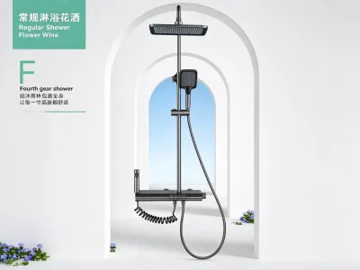 Modern Rainfall Shower System with Handheld Sprayer | Custom Bathroom Shower Set
