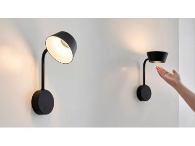 Modern Dome Wall Lamp, Minimalist Curved Sconce for Bedroom & Living Room