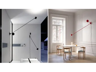 Modern Balance Arm Wall Lamp, Minimalist Long Arm Sconce for Living Room & Study