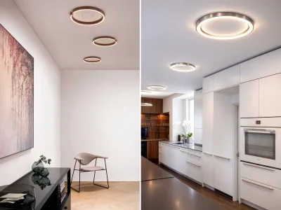 Modern Ring Ceiling Light, Minimalist LED Flush Mount for Living Room & Bedroom