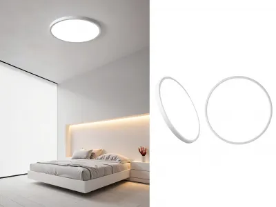 Modern Ultra-Flush LED Ceiling Light, Minimalist Round & Square Fixture for Bedroom & Living
