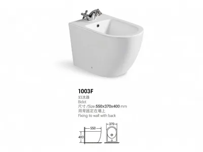 Washdown One Piece Toilet, Modern Ceramic 1003A Toilet for Bathroom