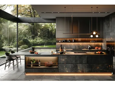 Two Tone Aluminum Frame Cabinets