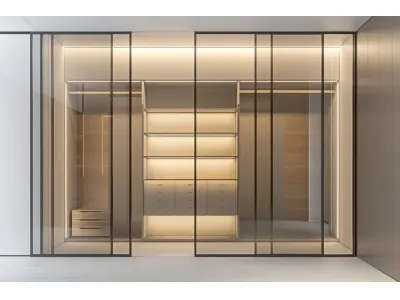 Glass Paneled Wardrobes