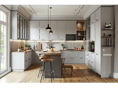 U Shaped Corner Cabinets