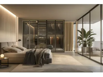 Glass Corner Wardrobes