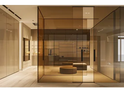 Bronze Glass Aluminum Frame Wardrobes