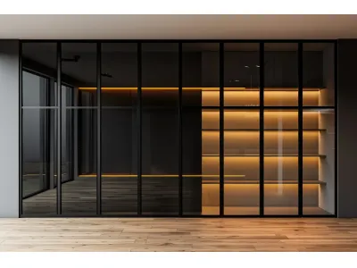 Minimalist Black Frame Wardrobes