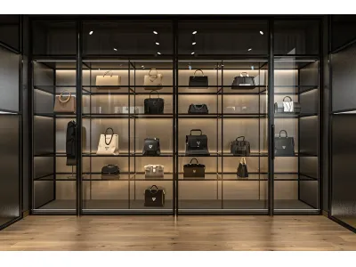 Aluminum Frame Glass Wardrobes